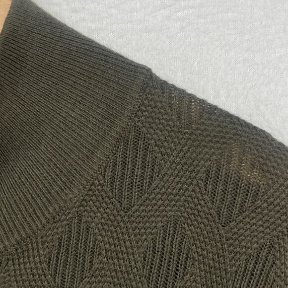 JOSEPH ABBOUD Sweater Mens 2XL Cotton Cashmere 1/4 Zip Pullover Olive Green NEW - Picture 8 of 14